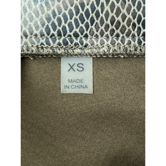 Bagatelle NYC Snake Print Faux Suede Leggings Olive‎ Python XS $98 NWOT - Picture 10 of 12